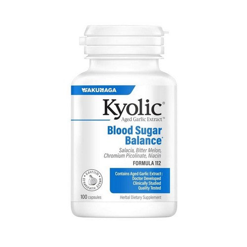 Aged Garlic Extract Blood Sugar Balance Formula 112 100 Caps by Kyolic