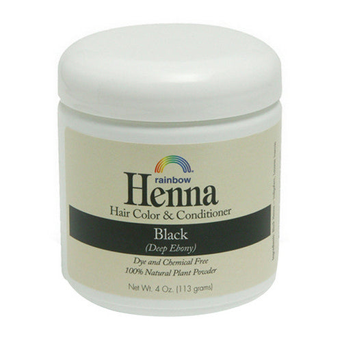 Henna Hair Color And Conditioner Black Deep Ebony 4 Oz by Rainbow Research