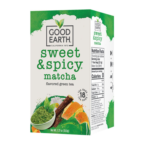 Green Tea Matcha Sweet And Spicy 18 Bags by Good Earth Teas