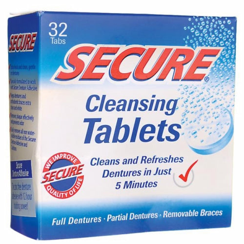 Denture Cleanser 32 tabs by Secure