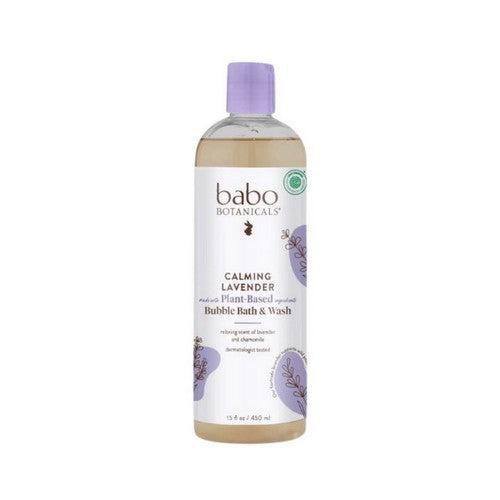 Bubble Bath  Shampoo and Wash Lavender Meadowsweet 15 oz by Babo Botanicals