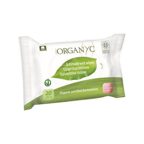 Organyc Intimate Hygiene Wet Wipes 20 Count by Organyc